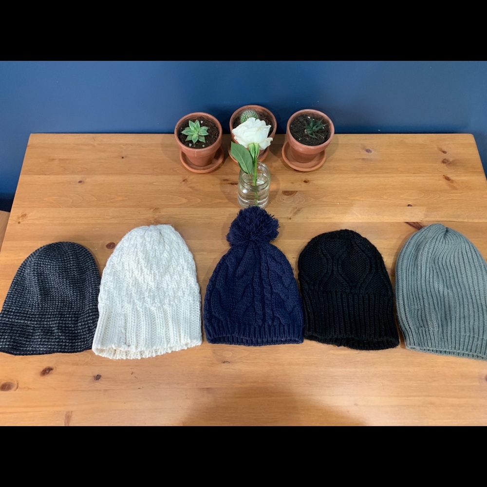 6 knit winter hats